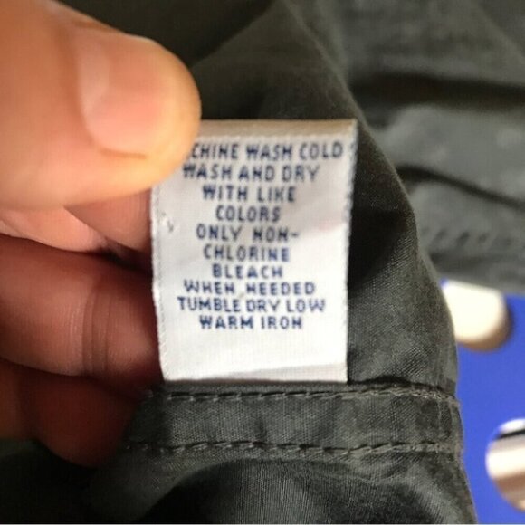 Old Navy Shirt Mens Large Gray Floral All Over Print Academia Preppy Travel Dad - Picture 8 of 14